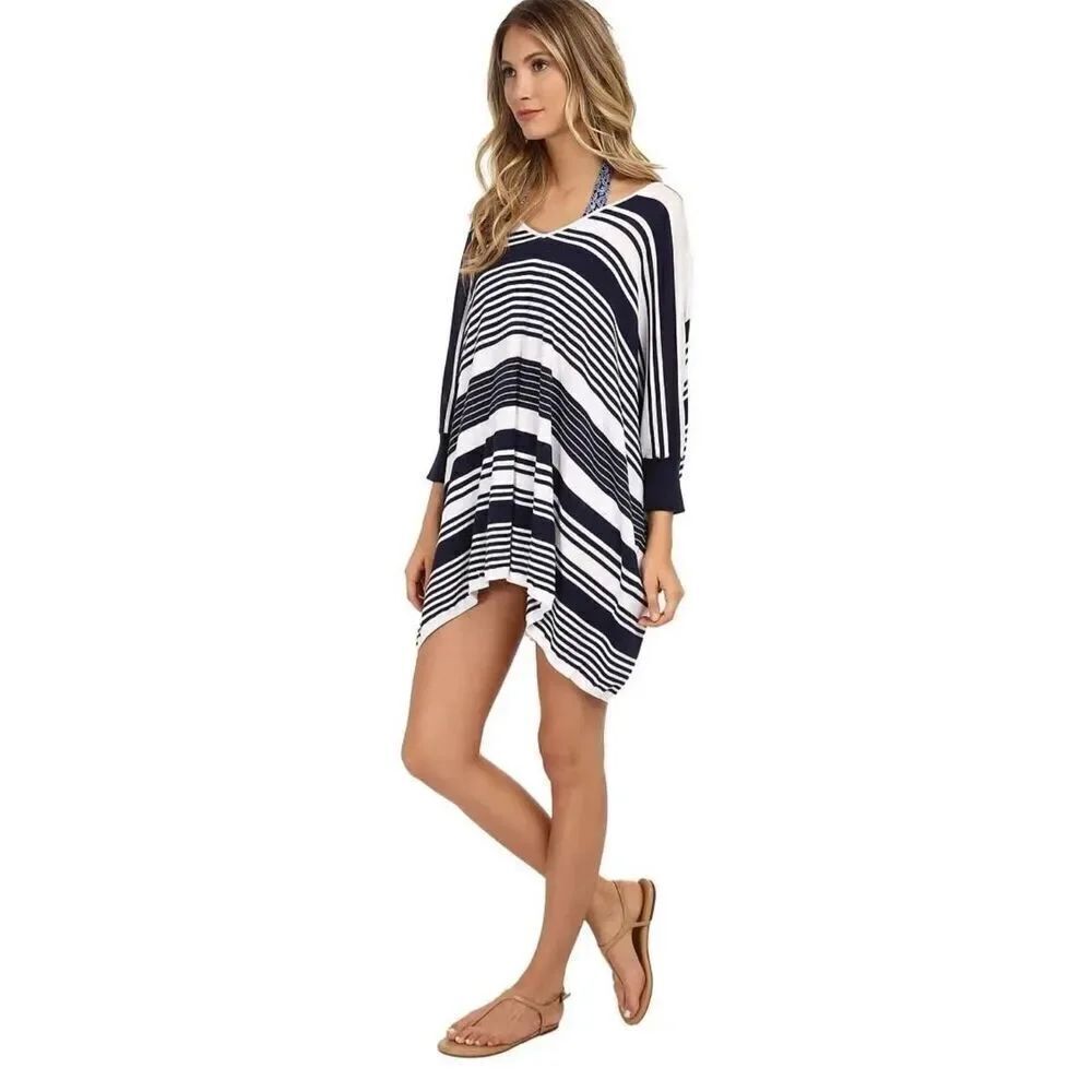 Tommy Bahama Oversized Sweater cotton blend striped size M